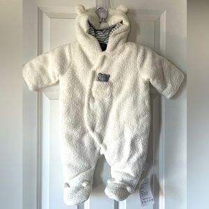 NWT Baby Quilted White Snowsuit, 3-6M